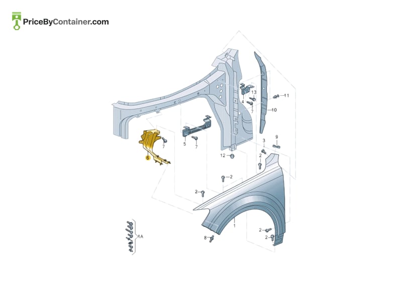 AUDI / VOLKSWAGEN 4M8821132C — AUDI / VOLKSWAGEN GENUINE BRACE RS 4M8821132C