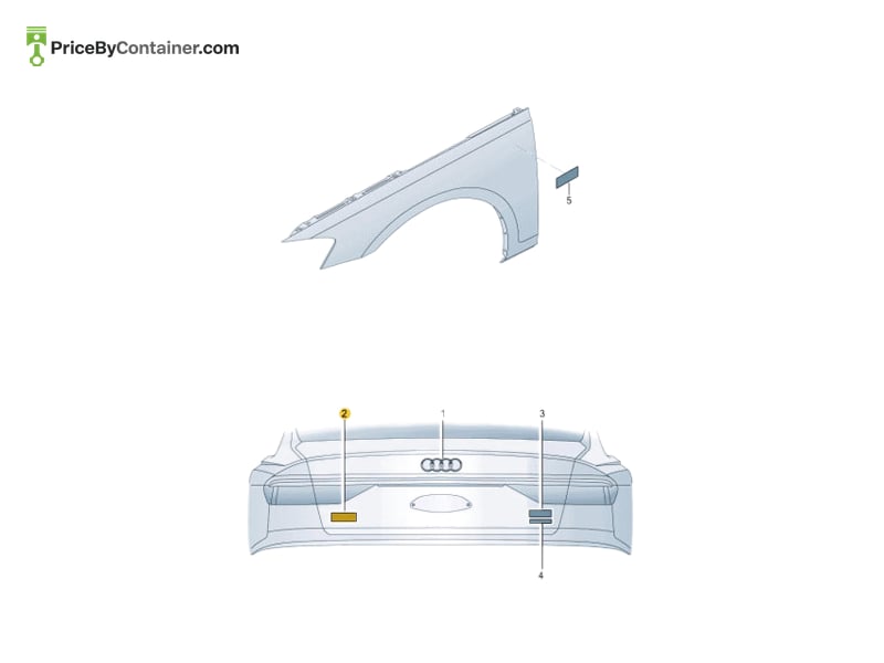 AUDI / VOLKSWAGEN 4M8853740AT94 — AUDI / VOLKSWAGEN GENUINE NAME PLATE 4M8853740AT94
