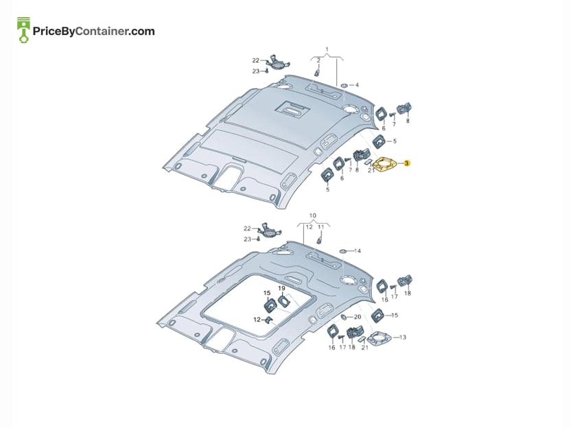 AUDI / VOLKSWAGEN 4M88681494PK — AUDI / VOLKSWAGEN GENUINE COVER 4M88681494PK