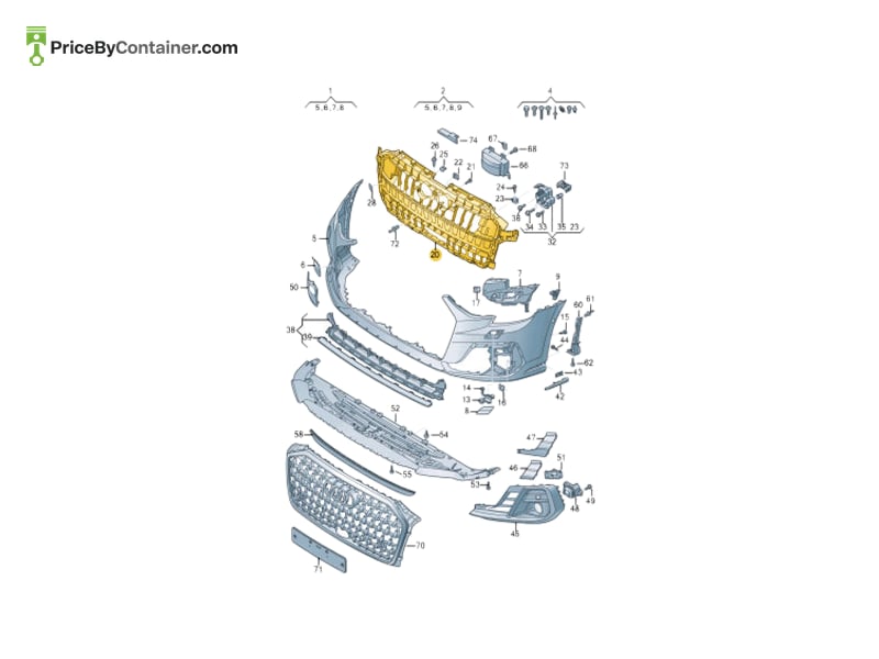 AUDI / VOLKSWAGEN 4N0807233E — AUDI / VOLKSWAGEN GENUINE PLATE 4N0807233E