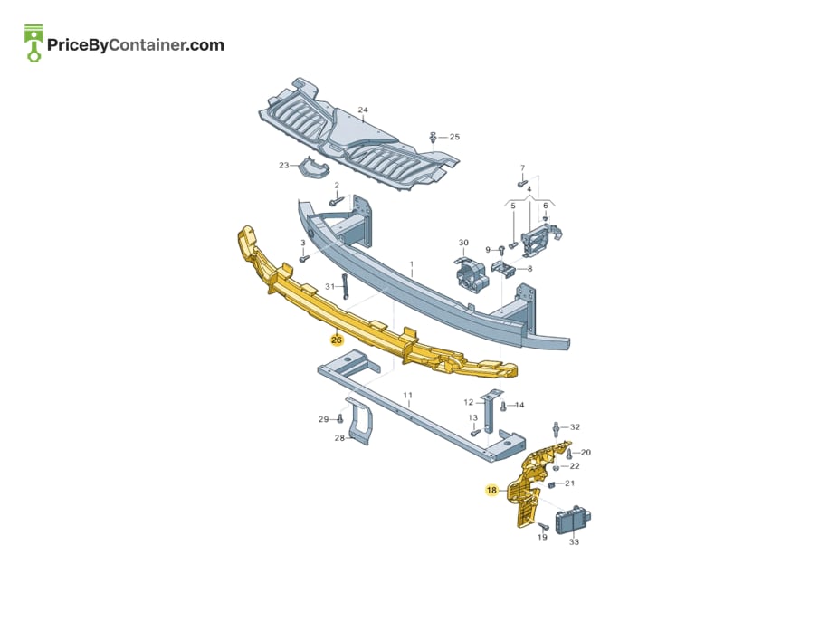 AUDI / VOLKSWAGEN 4N0807694G — AUDI / VOLKSWAGEN GENUINE FILLER PIECE 4N0807694G