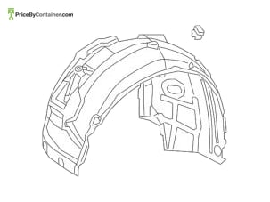 AUDI / VOLKSWAGEN 4N0821191E — AUDI / VOLKSWAGEN GENUINE FENDER LINER FRT LH -REAR PART 4N0821191E