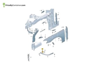 AUDI / VOLKSWAGEN 4N0821298 — AUDI / VOLKSWAGEN GENUINE BRACKET RH-FRT BRACE CONNECTOR 4N0821298
