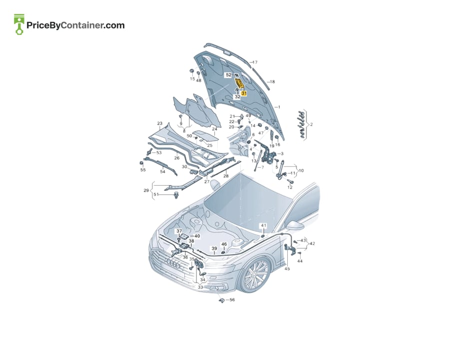 AUDI / VOLKSWAGEN 4N0823186C — AUDI / VOLKSWAGEN GENUINE CATCH 4N0823186C