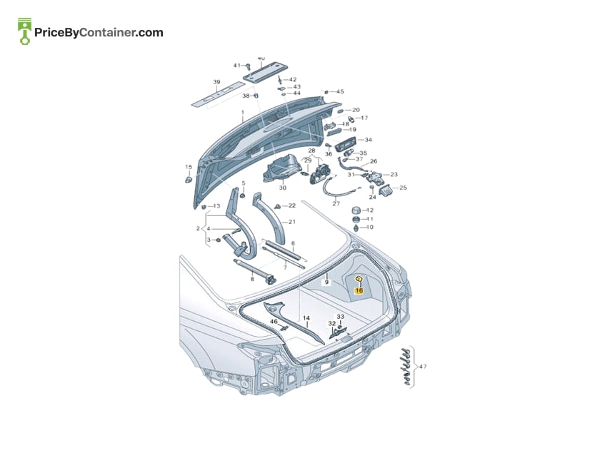 AUDI / VOLKSWAGEN 4N0827377 — AUDI / VOLKSWAGEN GENUINE STOP 4N0827377