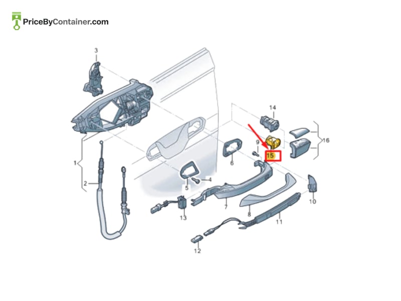 AUDI / VOLKSWAGEN 4N0837167 — AUDI GENUINE AUDI GENUINE 4N0837167