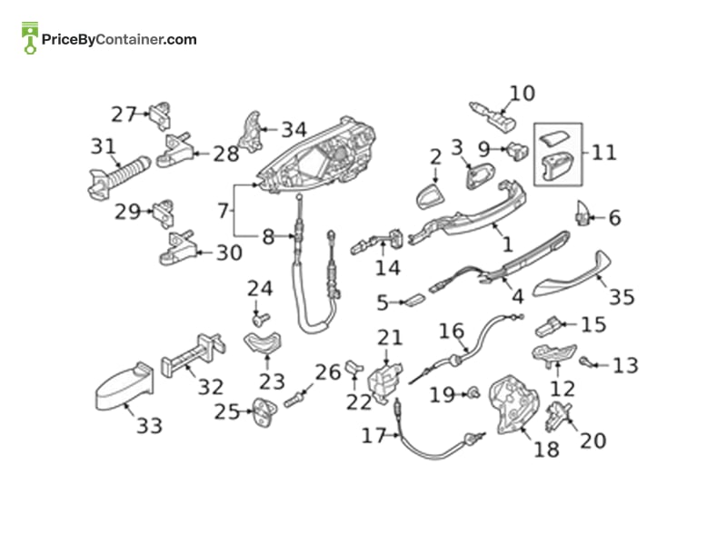 AUDI / VOLKSWAGEN 4N0837249 — AUDI GENUINE DOOR CATCH 4N0837249