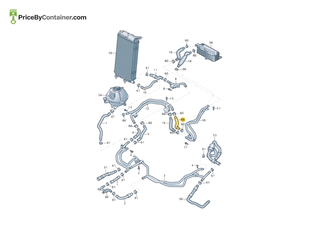 AUDI / VOLKSWAGEN 4S0121060C — AUDI GENUINE HOSE 4S0121060C