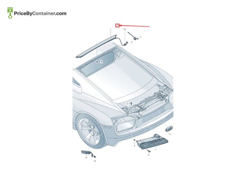 AUDI / VOLKSWAGEN 4S7945097 — AUDI GENUINE ADDITIONAL LIGHT CENTER 4S7945097