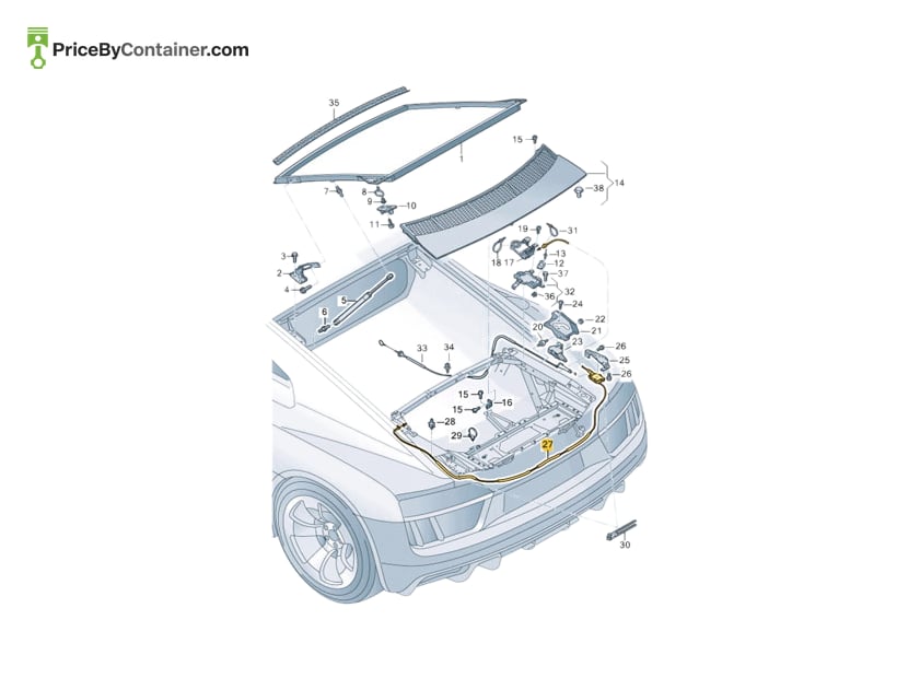 AUDI / VOLKSWAGEN 4S8827540C — AUDI / VOLKSWAGEN GENUINE CABLE 4S8827540C