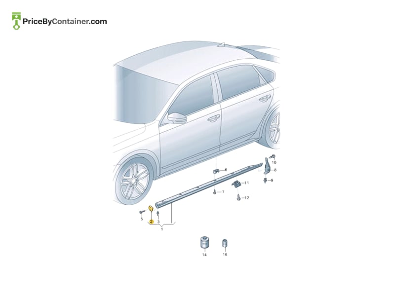 AUDI / VOLKSWAGEN 5618533509B9 — AUDI / VOLKSWAGEN GENUINE END CAP 5618533509B9