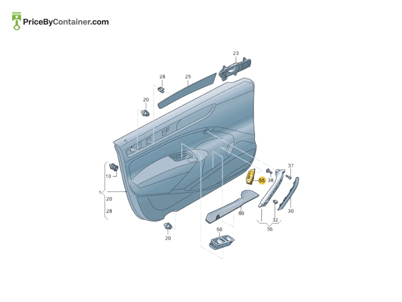 AUDI / VOLKSWAGEN 56186334981U — AUDI / VOLKSWAGEN GENUINE COVER 56186334981U