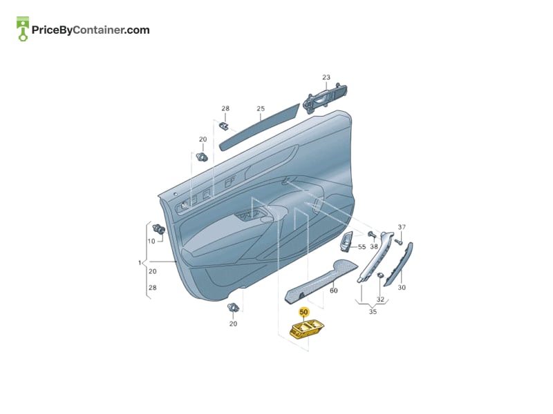 AUDI / VOLKSWAGEN 561867375B95T — AUDI / VOLKSWAGEN GENUINE SWITCH HOUSING 561867375B95T