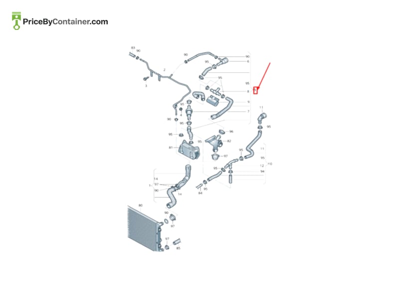 AUDI / VOLKSWAGEN 5C0122157D — AUDI / VOLKSWAGEN GENUINE HOSE-HEATER 5C0122157D