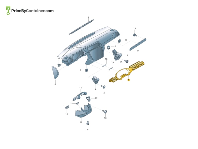 AUDI / VOLKSWAGEN 5C7857059DBBO — AUDI / VOLKSWAGEN GENUINE AC VENT 5C7857059DBBO