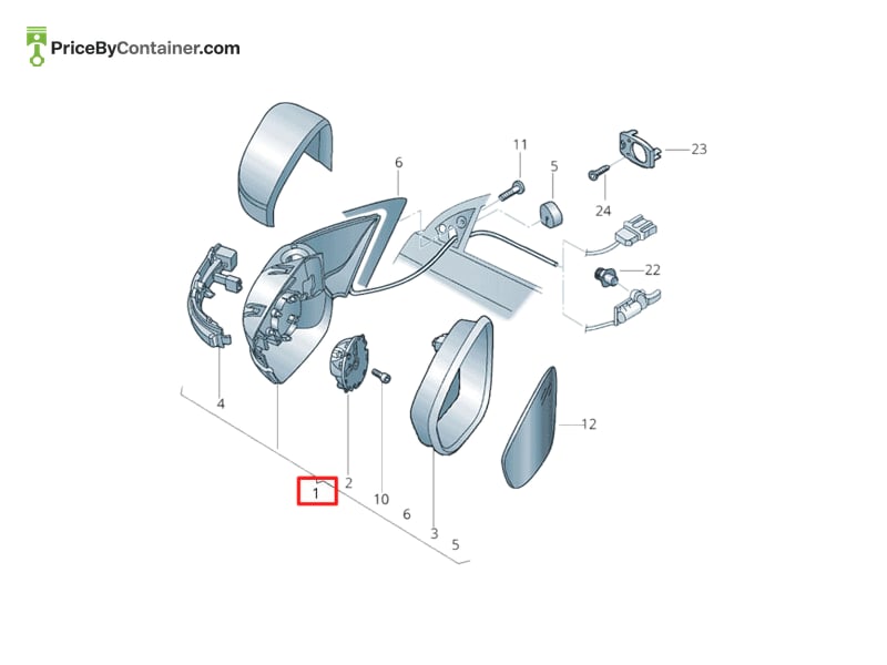 AUDI / VOLKSWAGEN 5C7857507Q — AUDI GENUINE HOUSING 5C7857507Q