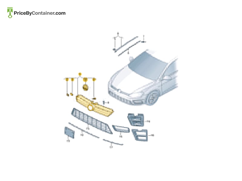 AUDI / VOLKSWAGEN 5G0853651EADQ — AUDI / VOLKSWAGEN GENUINE SHOW GRILL FR 5G0853651EADQ