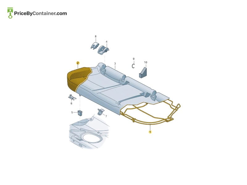 AUDI / VOLKSWAGEN 5G0885375L — AUDI / VOLKSWAGEN GENUINE SEAT PADDING 5G0885375L