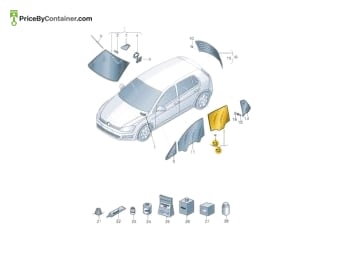 AUDI / VOLKSWAGEN 5G6845026 — AUDI / VOLKSWAGEN GENUINE DOOR GLASS 5G6845026