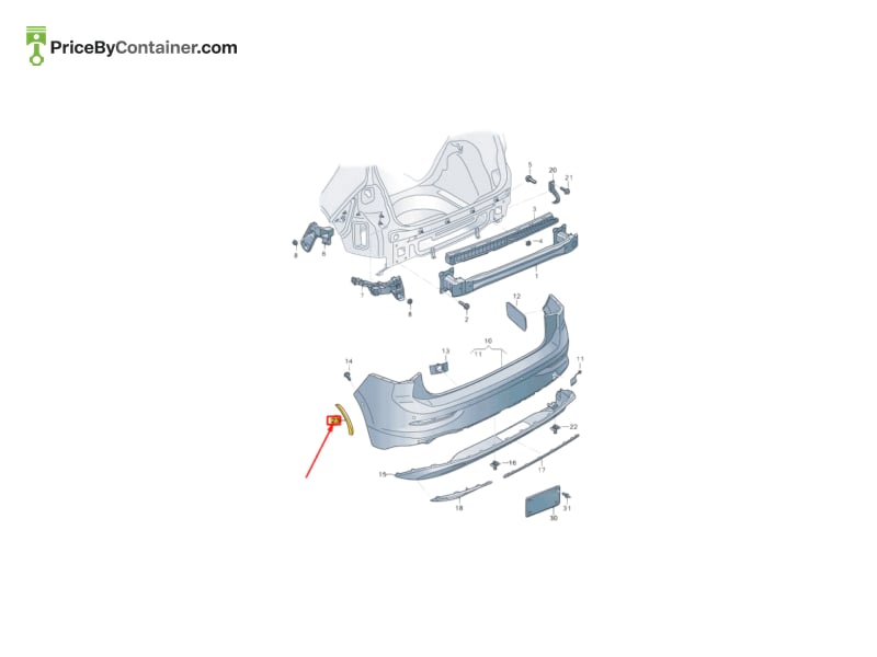 AUDI / VOLKSWAGEN 5H08078349B9 — AUDI / VOLKSWAGEN GENUINE COVER 5H08078349B9