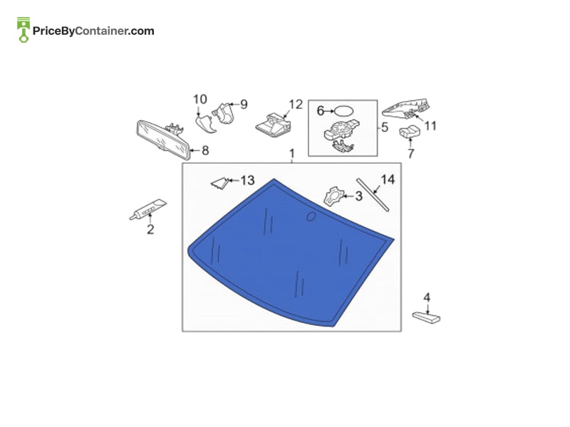 AUDI / VOLKSWAGEN 5H0845011BANVB — AUDI / VOLKSWAGEN GENUINE WINDSHIELD 5H0845011BANVB