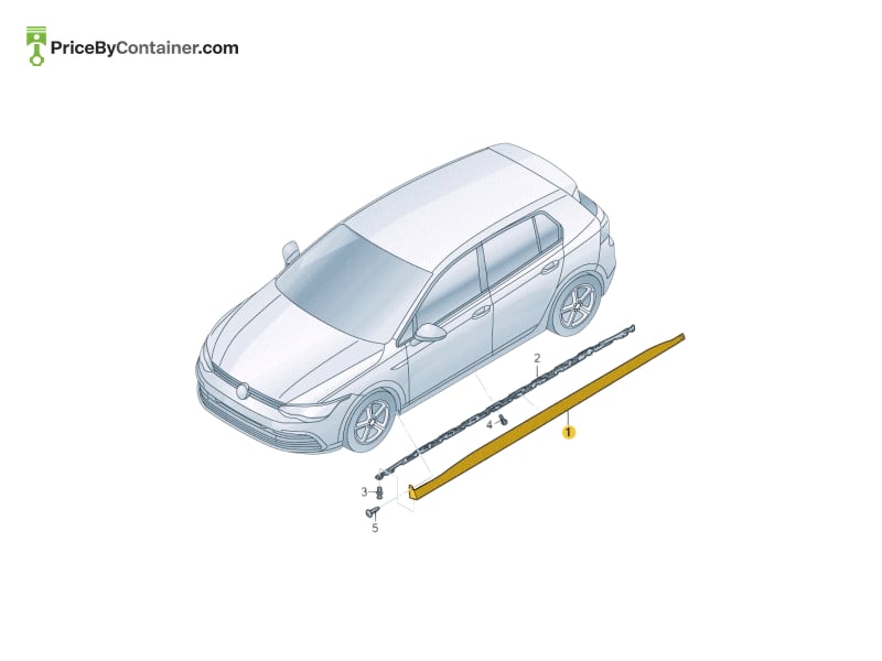 AUDI / VOLKSWAGEN 5H0853860C9B9 — AUDI / VOLKSWAGEN GENUINE SILL TRIM-RH 5H0853860C9B9