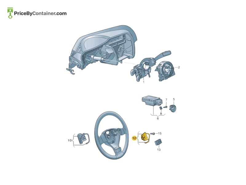 AUDI / VOLKSWAGEN 5K0998537B — AUDI / VOLKSWAGEN GENUINE MULTI SWITCH ON STEERING 5K0998537B