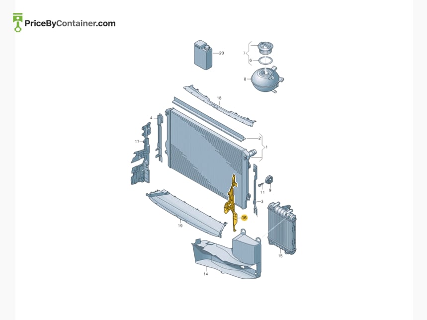 AUDI / VOLKSWAGEN 5NA121283J — AUDI / VOLKSWAGEN GENUINE AIR DUCT 5NA121283J