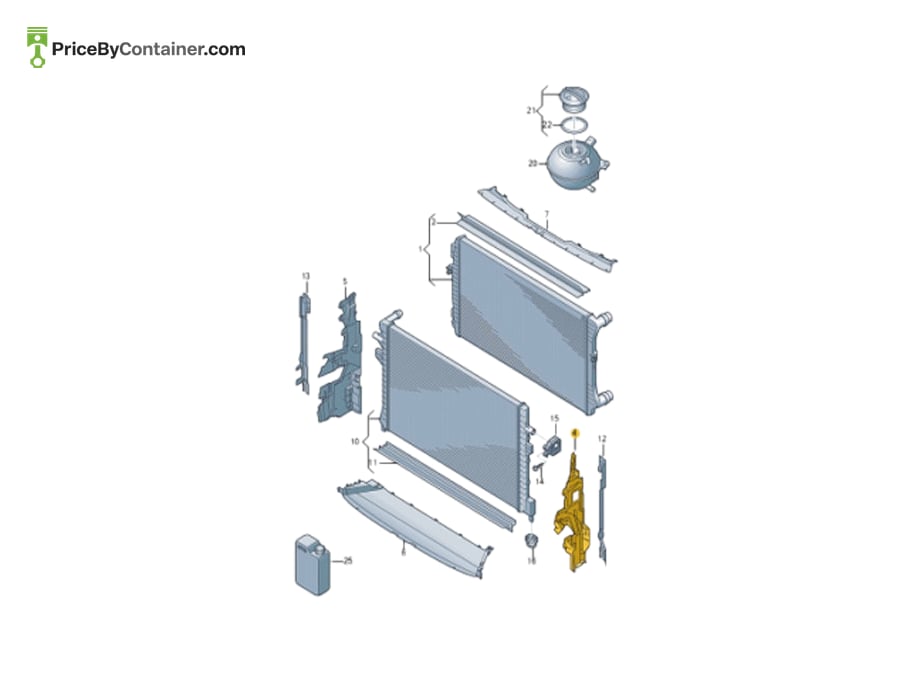 AUDI / VOLKSWAGEN 5NA121283Q — AUDI GENUINE AIR DUCT 5NA121283Q