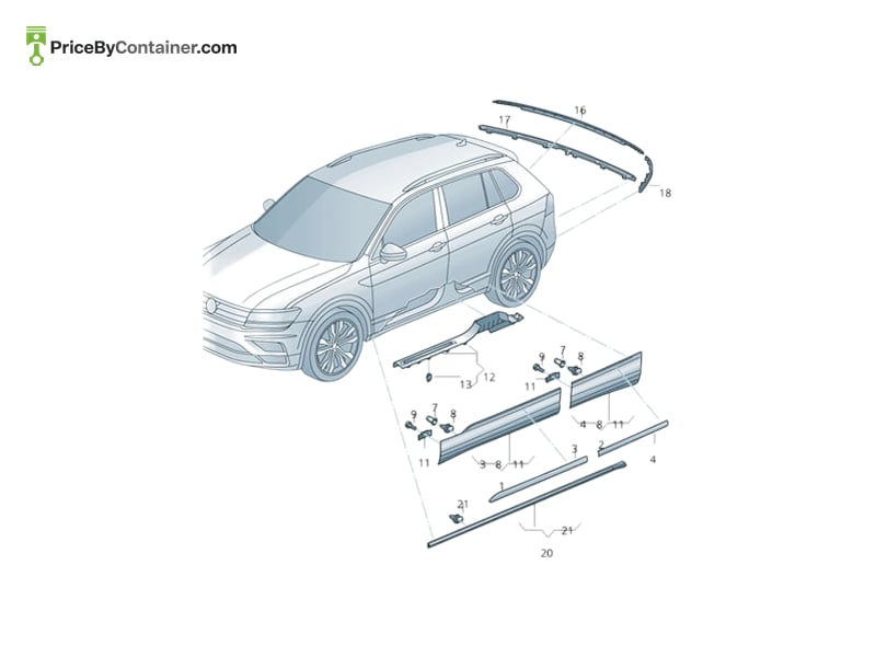 AUDI / VOLKSWAGEN 5NA854940SA7W — AUDI GENUINE COVER 5NA854940SA7W