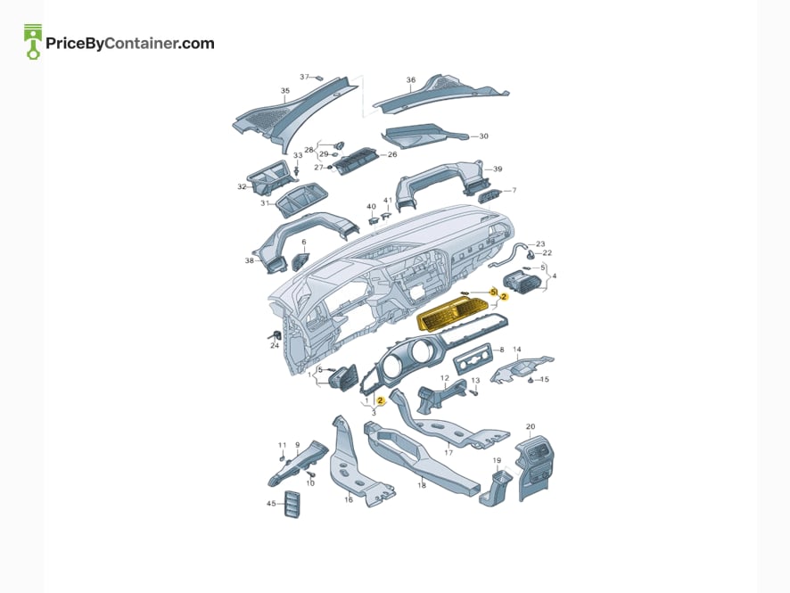 AUDI / VOLKSWAGEN 5NB8197289B9 — AUDI / VOLKSWAGEN GENUINE CENTER VENT 5NB8197289B9