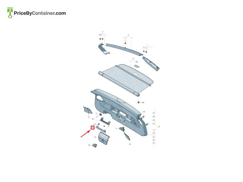 AUDI / VOLKSWAGEN 5NN86725182V — AUDI / VOLKSWAGEN GENUINE TRIM 5NN86725182V