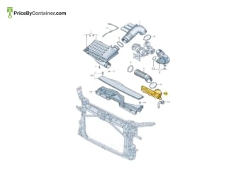 AUDI / VOLKSWAGEN 5Q0129621B — AUDI / VOLKSWAGEN GENUINE HOSE DUCT 5Q0129621B
