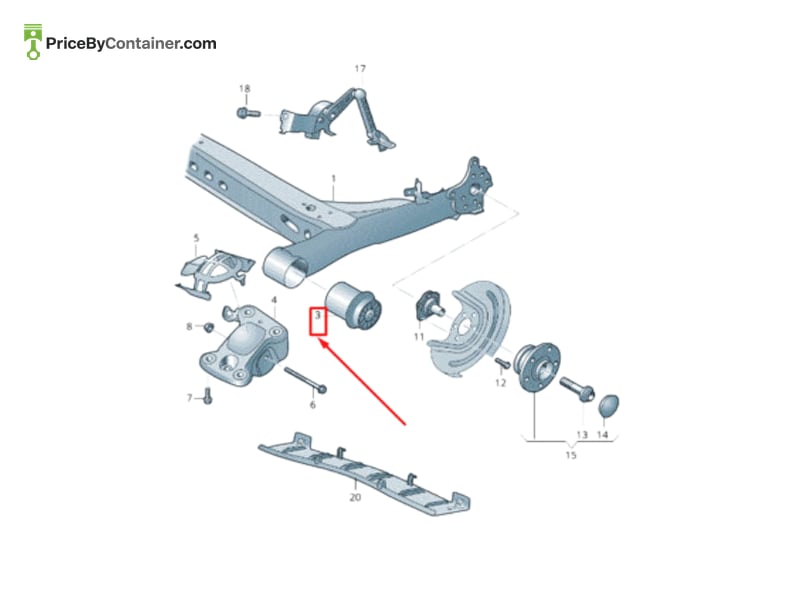 AUDI / VOLKSWAGEN 5Q0501541E — AUDI GENUINE MOUNTING 5Q0501541E
