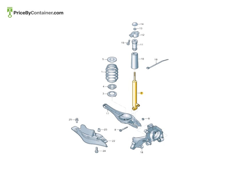 AUDI / VOLKSWAGEN 5Q0513045BF — AUDI / VOLKSWAGEN GENUINE SHOCK ABSORBER 5Q0513045BF