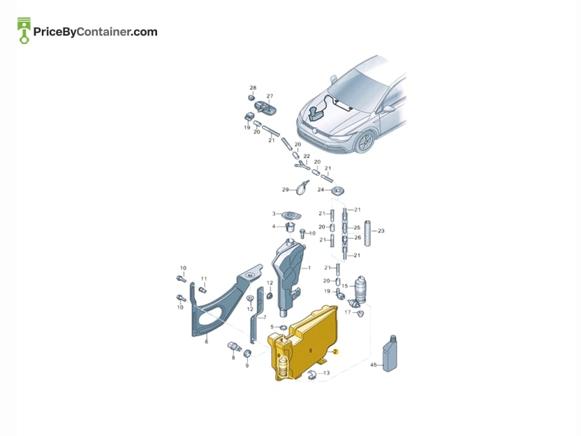 AUDI / VOLKSWAGEN 5Q0955453BG — AUDI / VOLKSWAGEN GENUINE RESERVOIR WASHER 5Q0955453BG