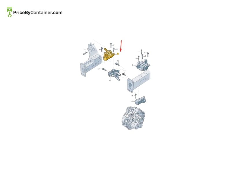 AUDI / VOLKSWAGEN 5WA199262AM — AUDI / VOLKSWAGEN GENUINE ENGINE MOUNT RH 5WA199262AM