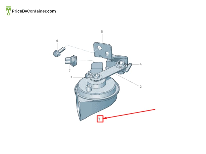 AUDI / VOLKSWAGEN 6N5951223 — AUDI GENUINE HORN 6N5951223