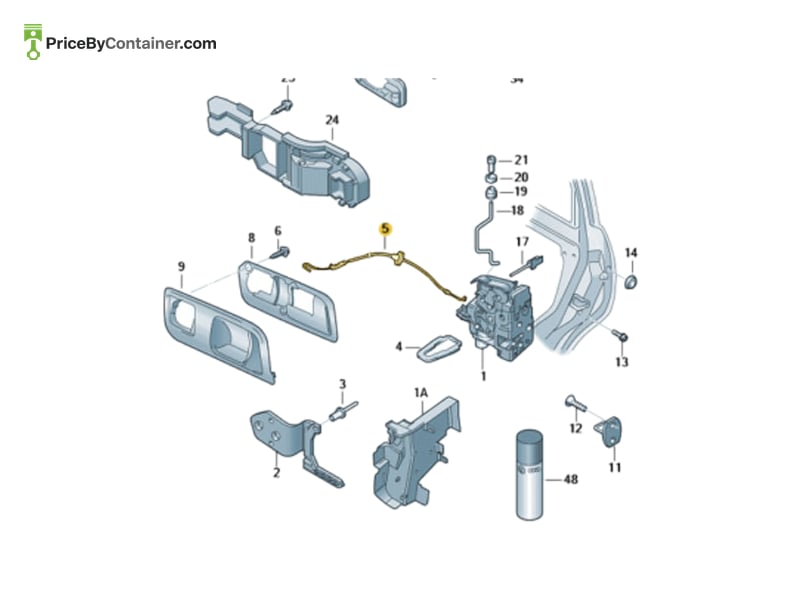 AUDI / VOLKSWAGEN 6Q3837085 — AUDI GENUINE BOWDEN CABLE 6Q3837085