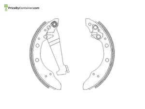 AUDI / VOLKSWAGEN 6R0698525A — AUDI / VOLKSWAGEN GENUINE REAR BRAKE SHOE 6R0698525A