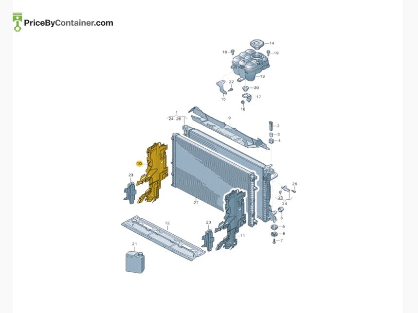 AUDI / VOLKSWAGEN 760121284AN — AUDI / VOLKSWAGEN GENUINE AIR DUCT 760121284AN