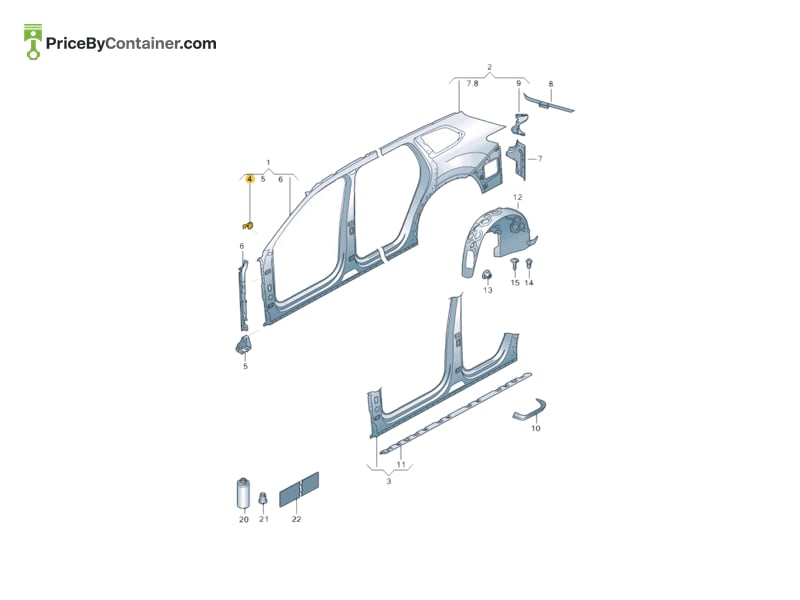 AUDI / VOLKSWAGEN 760803042A — AUDI / VOLKSWAGEN GENUINE BRACKET 760803042A