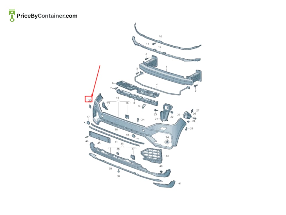 AUDI / VOLKSWAGEN 760807938GRU — AUDI GENUINE COVER 760807938GRU