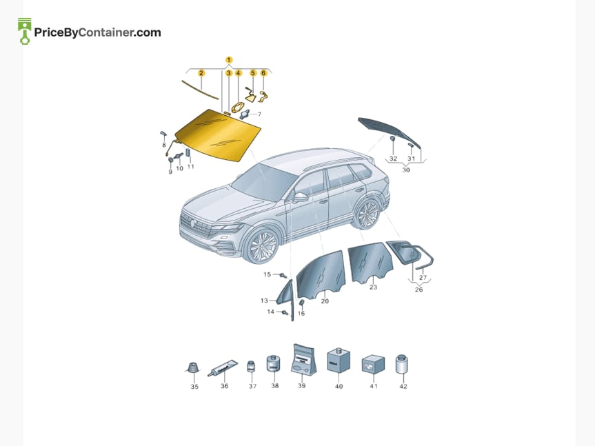 AUDI / VOLKSWAGEN 760845011BCNVB — AUDI / VOLKSWAGEN GENUINE windshield 760845011BCNVB