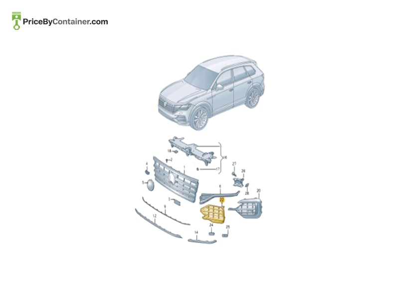 AUDI / VOLKSWAGEN 760853661CRYP — AUDI / VOLKSWAGEN GENUINE VENTILATION GRILL 760853661CRYP