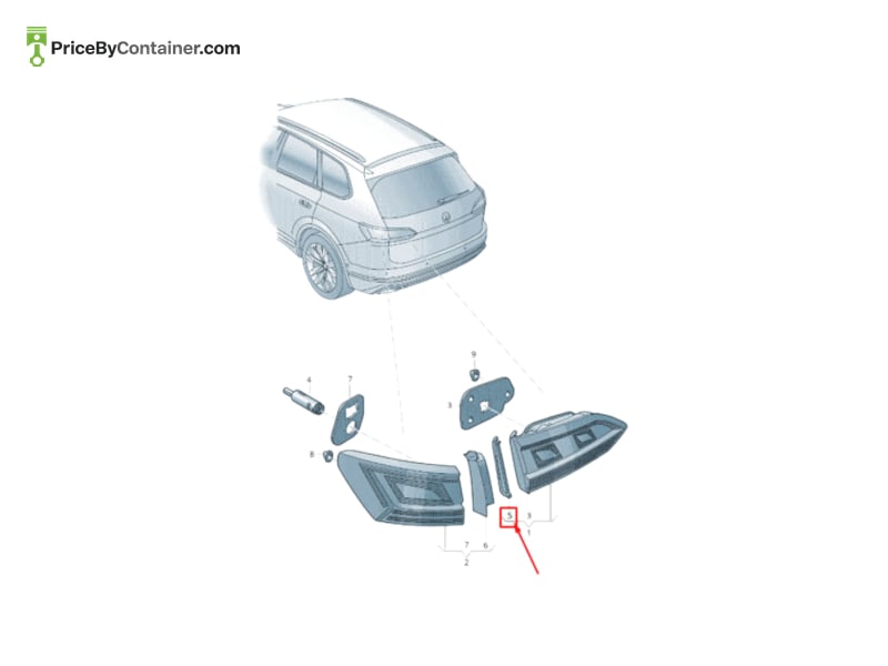 AUDI / VOLKSWAGEN 760945425 — AUDI / VOLKSWAGEN GENUINE LIGHT TRIM 760945425