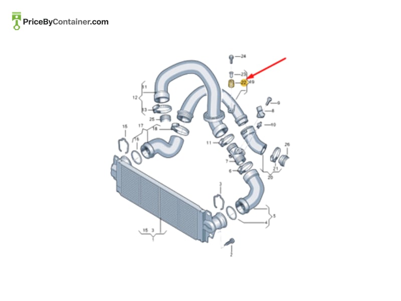 AUDI / VOLKSWAGEN 7H0129669 — AUDI GENUINE GROMMET 7H0129669