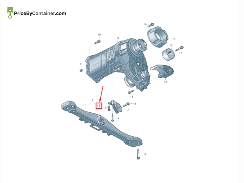 AUDI / VOLKSWAGEN 7L0399249C — AUDI GENUINE GEAR.MOUNT 7L0399249C