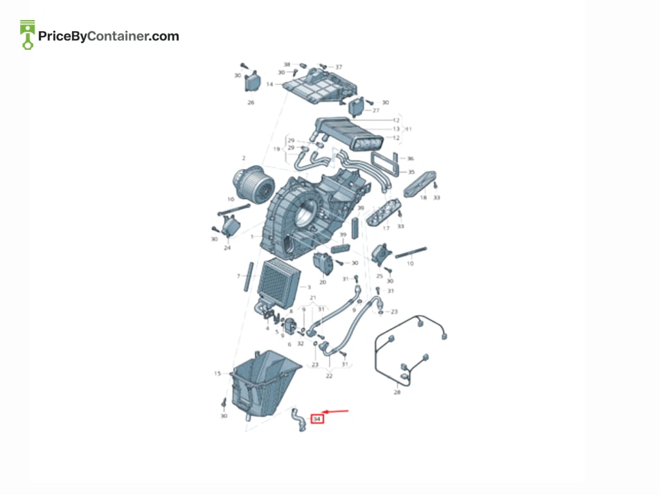 AUDI / VOLKSWAGEN 7L0820751 — AUDI GENUINE DRAIN TUBE 7L0820751