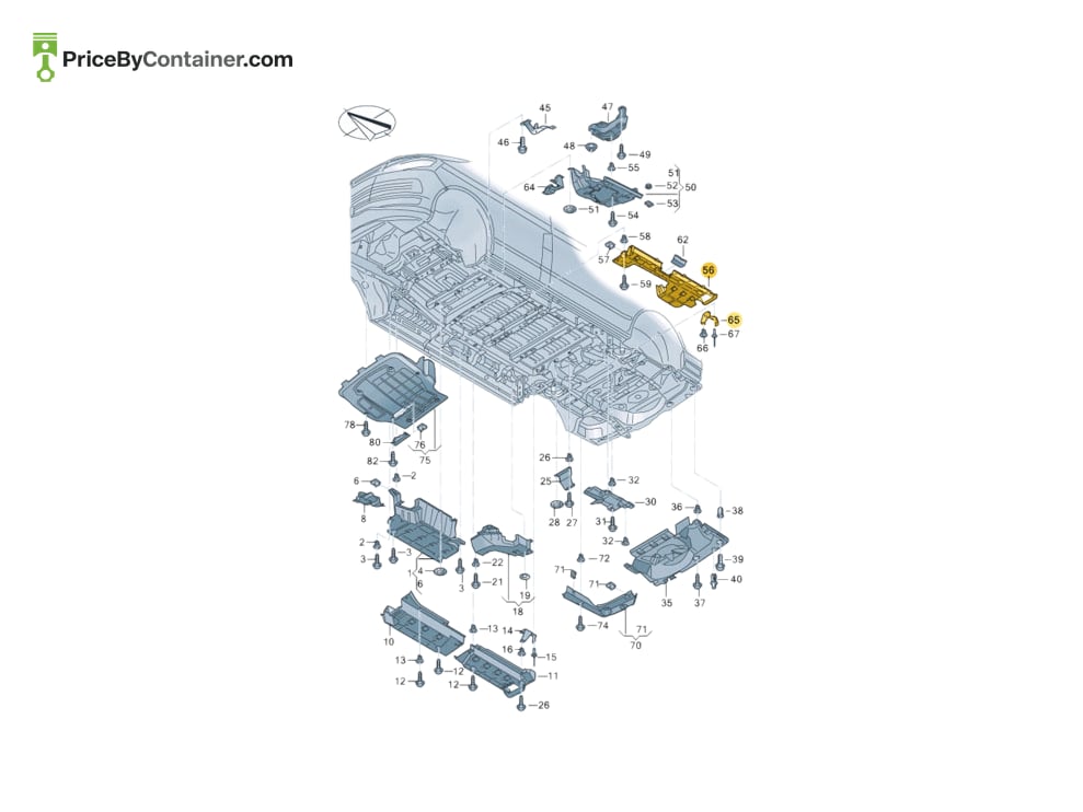 AUDI / VOLKSWAGEN 7LA825101F — AUDI GENUINE UNDERBODY COVER 7LA825101F